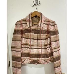 NWT WORTH NY SZ: 10 Hemp Dyed Tweed Jacket